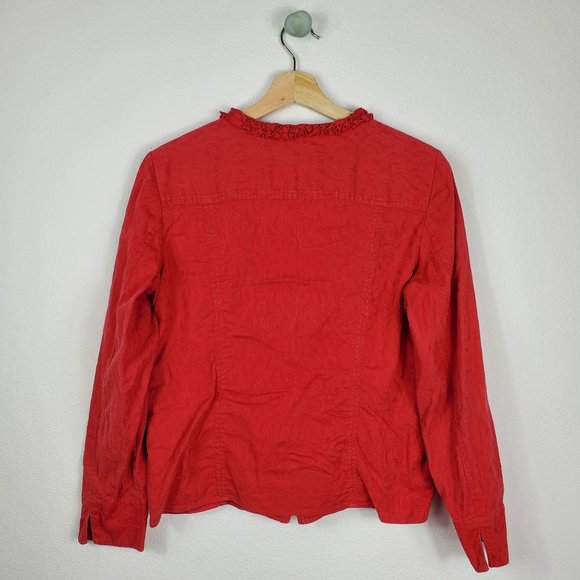 Coldwater Creek Red Zipper Jacket Small - Picture 9 of 9